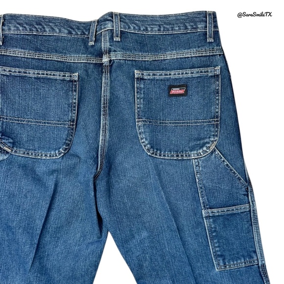 DICKIES Big & Tall Relaxed Fit Carpenter Blue Jeans - 36X34 - Picture 7 of 12